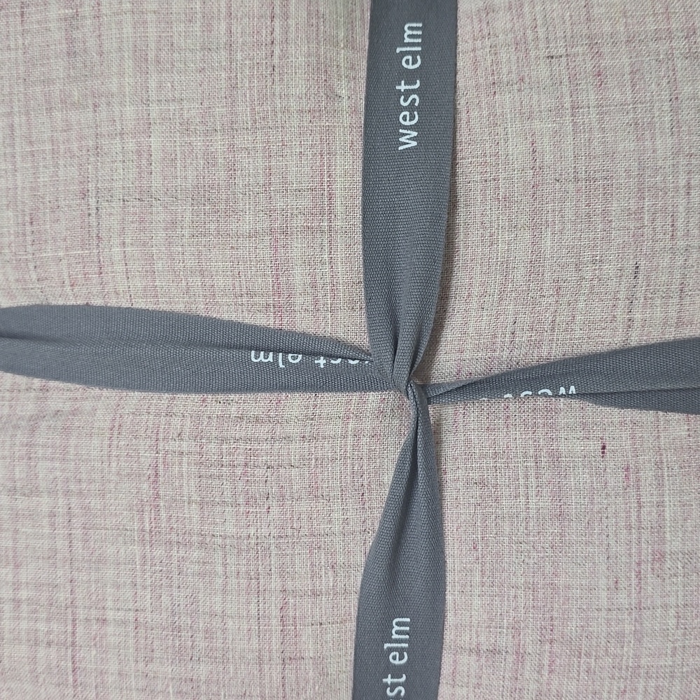 West Elm Belgian Flax Linen Fiber Dyed Duvet Cover, King, Vintage Rose - Picture 12 of 12